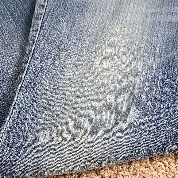 Vtg No Boundaries Wide flare leg denim jeans sz 7 low rise distressed jeans - Picture 3 of 3